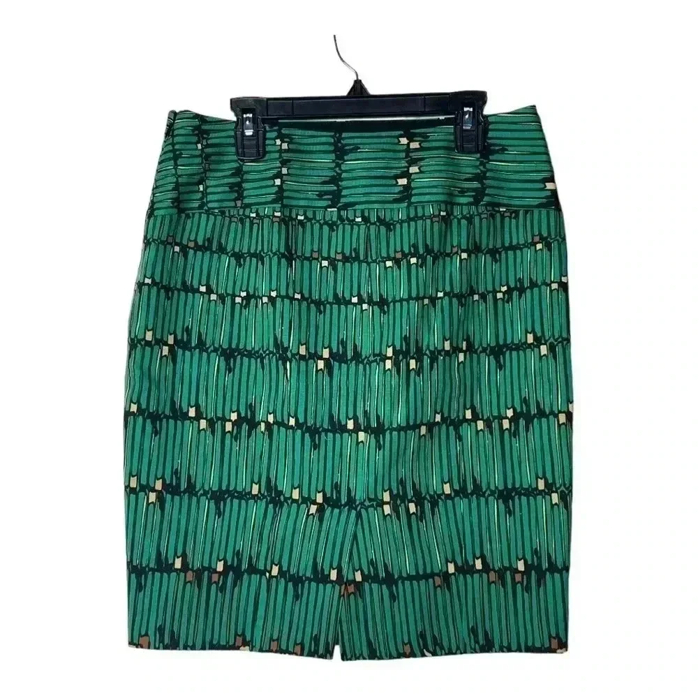 1357. THE LIMITED TWILL KNEE LENGTH SKIRT‎ GREEN/BROWN/TAN IN COLORS SIZE 2